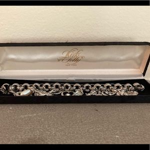 True Love Charm Bracelet with pearls & crystals